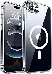 FIT IT Capa Magnética para iPhone 16e, Compatível com MagSafe, TPU Slim, Proteção para Câmera, Transparente (Transparente)