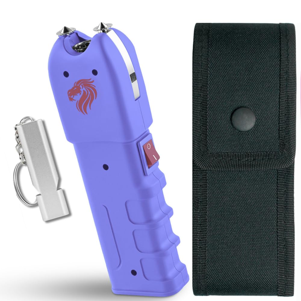 Odds Shifter APEX - Anti Grab Flashlight Stun Gun for Men and Women Self Defense with Emergency Whistle - 1.62 uC Charge, 120 Lumens, Anti Grab Strips, Rubber Coated Grip