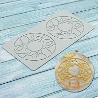 Vista 8 de Moldes de silicona de hojas huecas, moldes de chocolate con forma de corazón, geometría, molde de silicona 3D, molde de hojas de caramelo