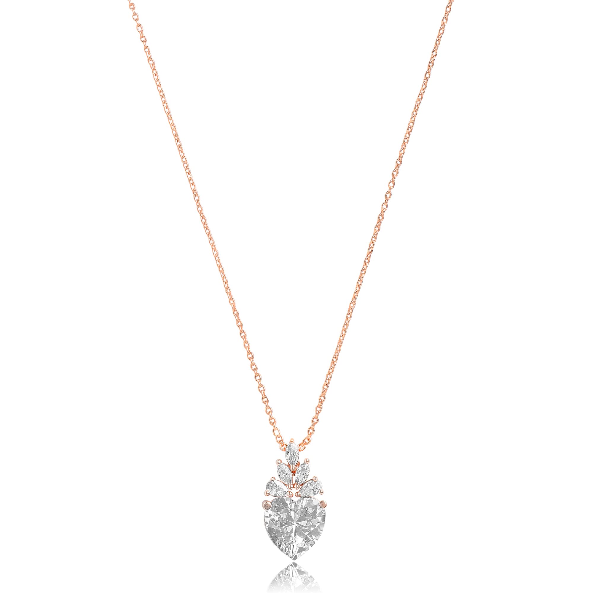 Love Heart Shape Valentine Pendant Western Dainty Necklace for Girls And Women with Extendable Chain.