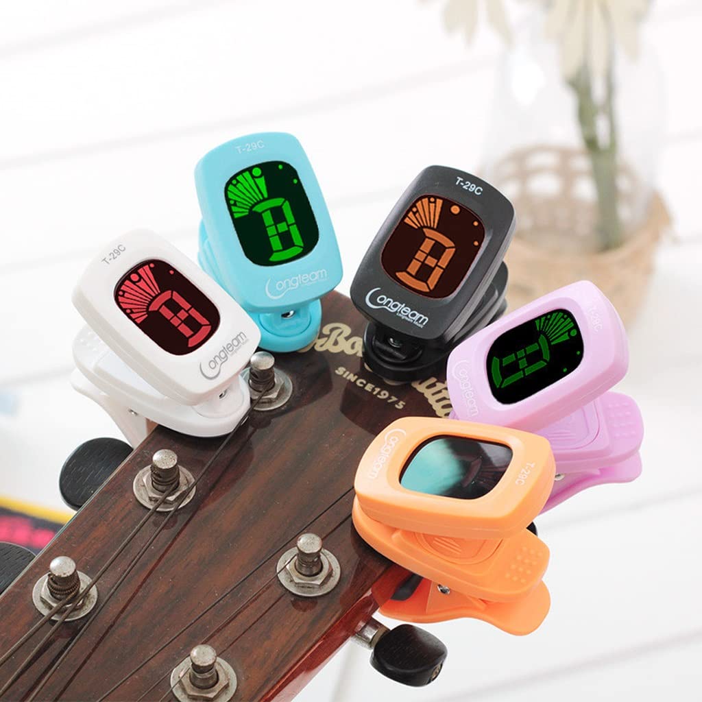 JJJ Color Guitar Bass Violin Ukulele Tuner Ukulele Tuning for Dummies (Color : Black)