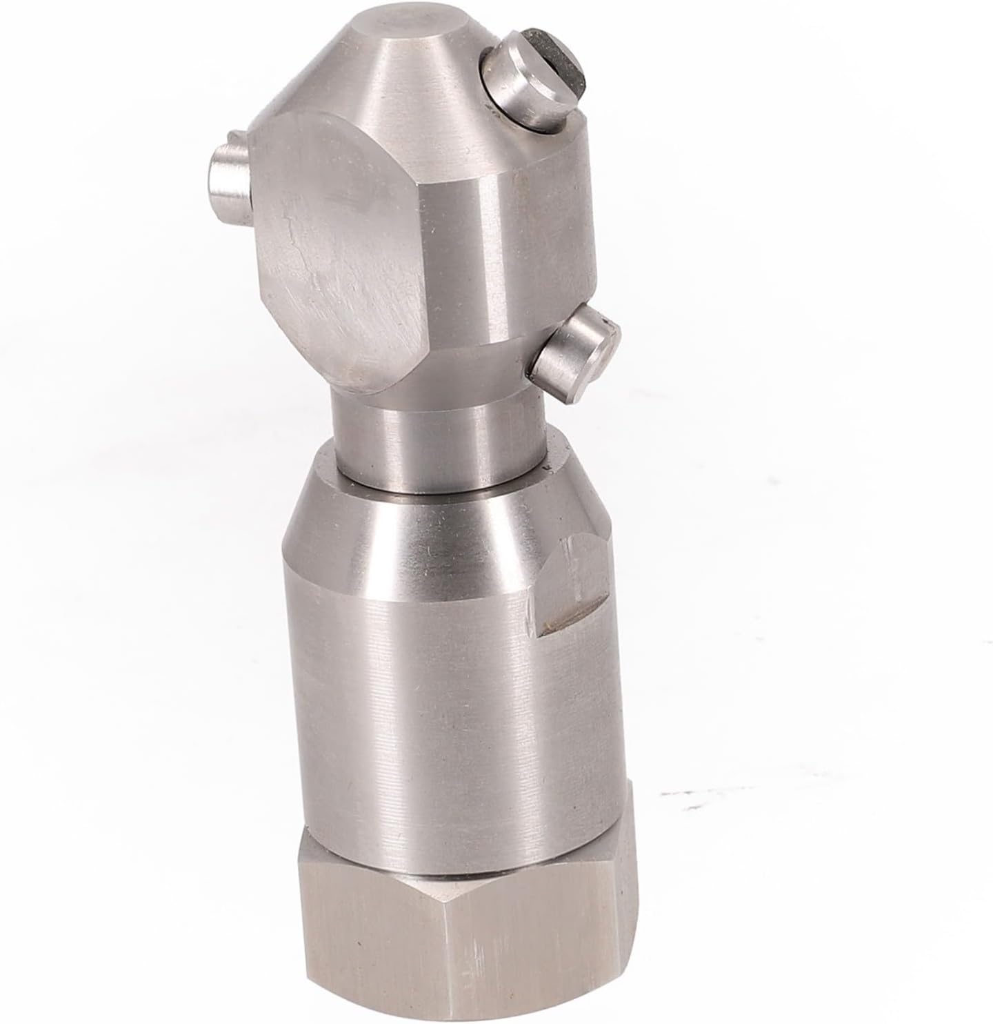 Sturdy Stainless Steel Cleaning Nozzle for Tanks and Drums, for 360 Degree Spray Rotation (1/2inch)