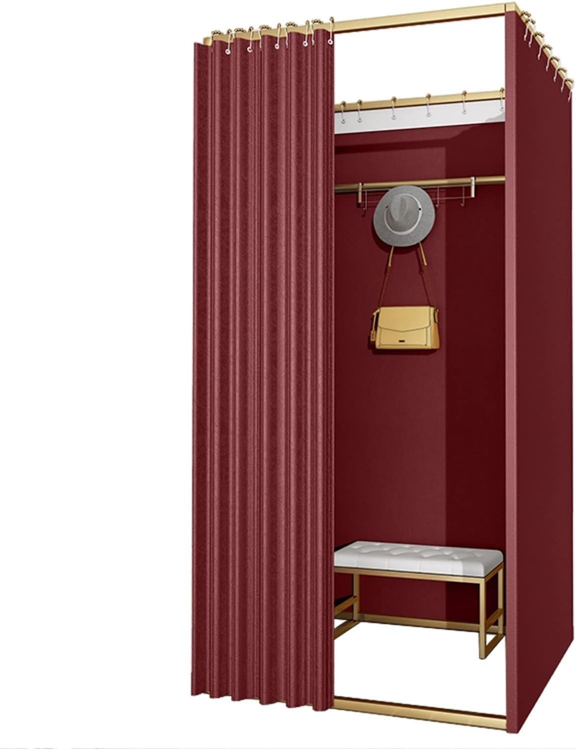 Cabine d'essayage amovible avec penderie pour vestiaire de magasin et showroom