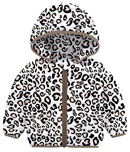 Baby Kids Winter Coats Hoods Ultralight Toddler Girl Leopard Puffer Down Alternative Coats Cute Zipper Cable Outwear Snowsuit for Snow Rain Or Cold Weather 2-3 Years Old