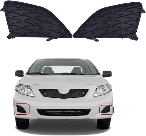 Miniatura 8 de Paquete de 2 cubiertas de luz antiniebla de repuesto para lado izquierdo y derecho para Corolla 2009 2010