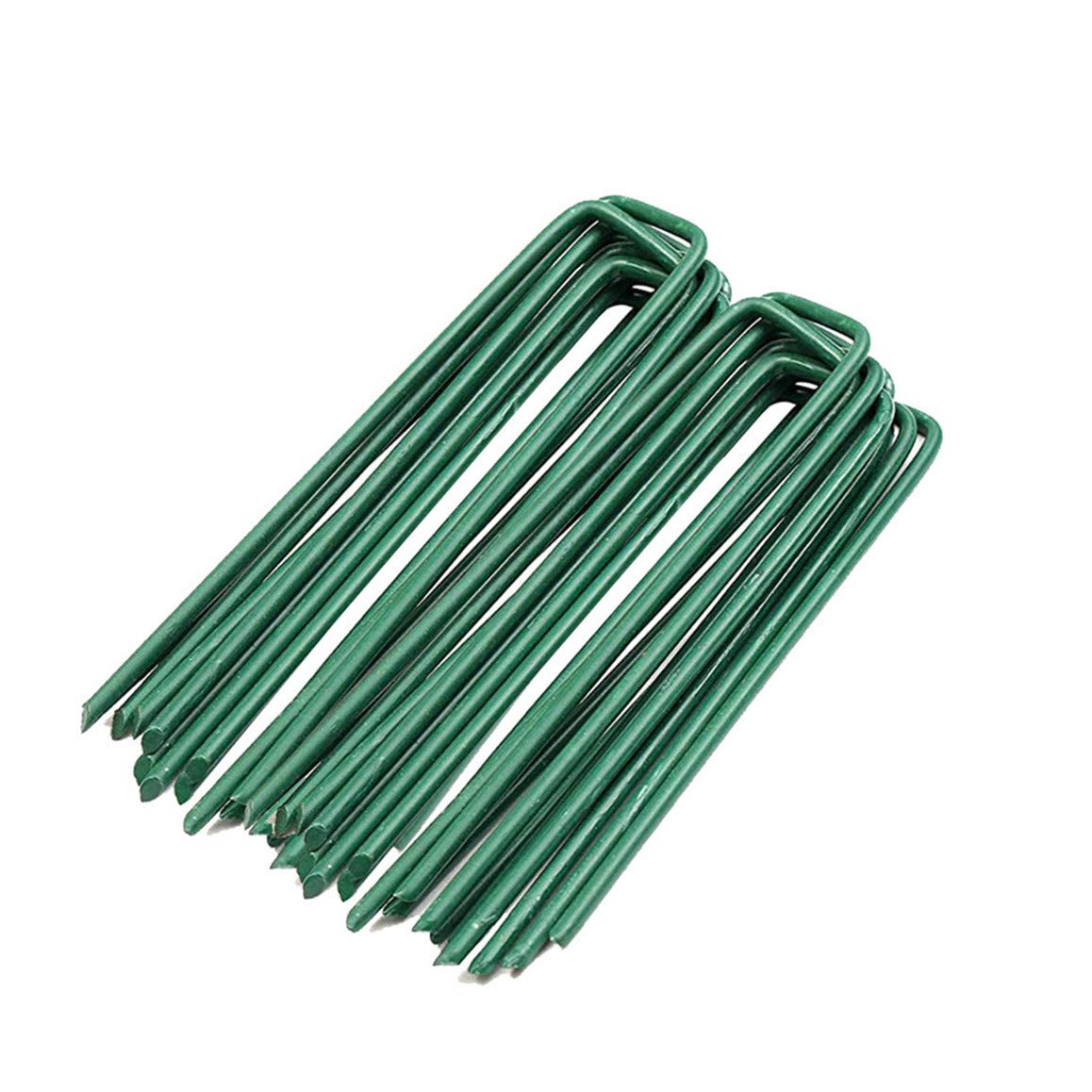 FuXing Garden Stakes, Ground Anchors, Pegs Galvanized Staples Securing Pins Spikes for Lawn Farm Sod Landscape 25 PCS