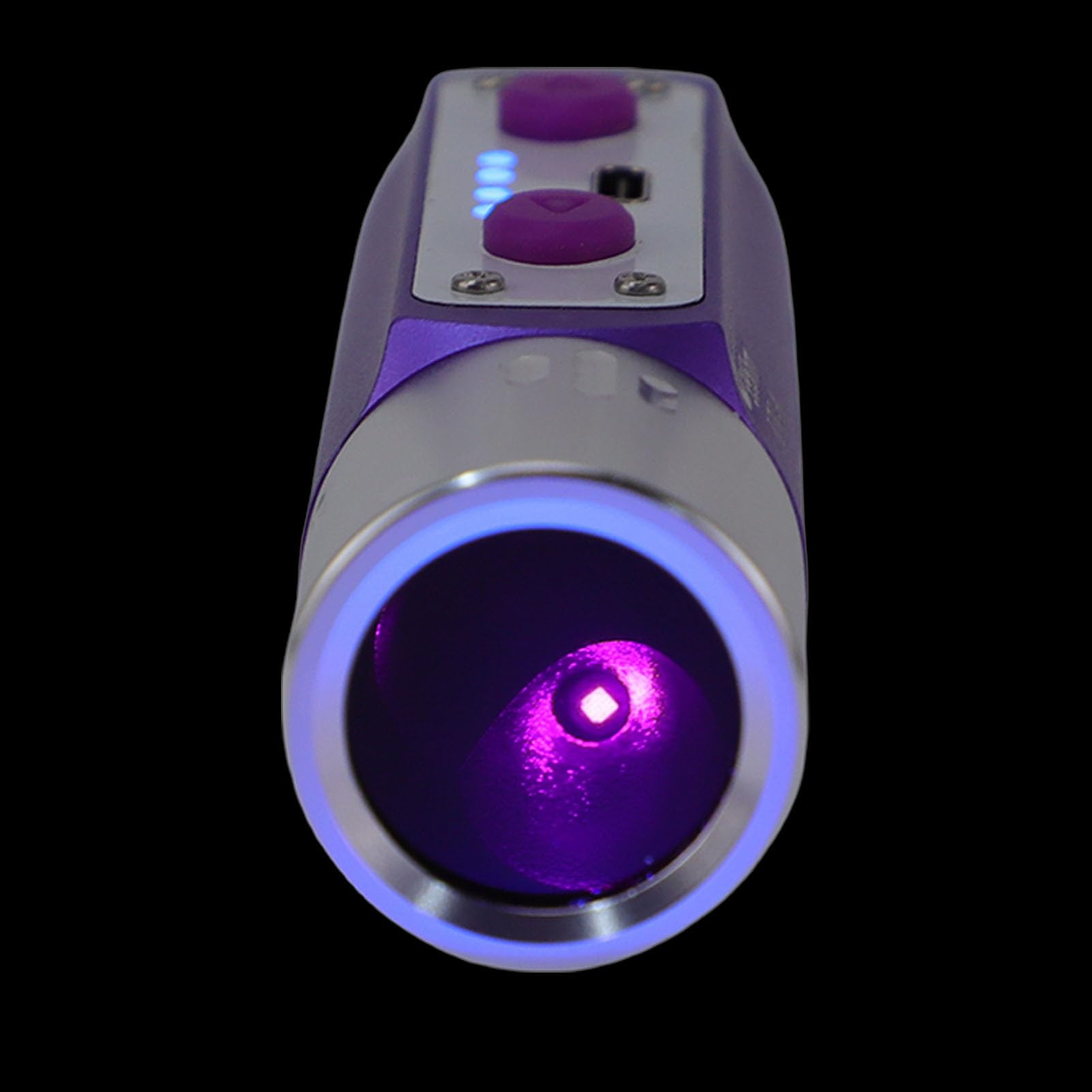 Denash Torcia Luce Viola, Batteria 2000mAh, 3 Lunghezze D'onda, per Uso | Rilevamento fluorescente, lega di alluminio portatile, autonomia di 3,5 ore