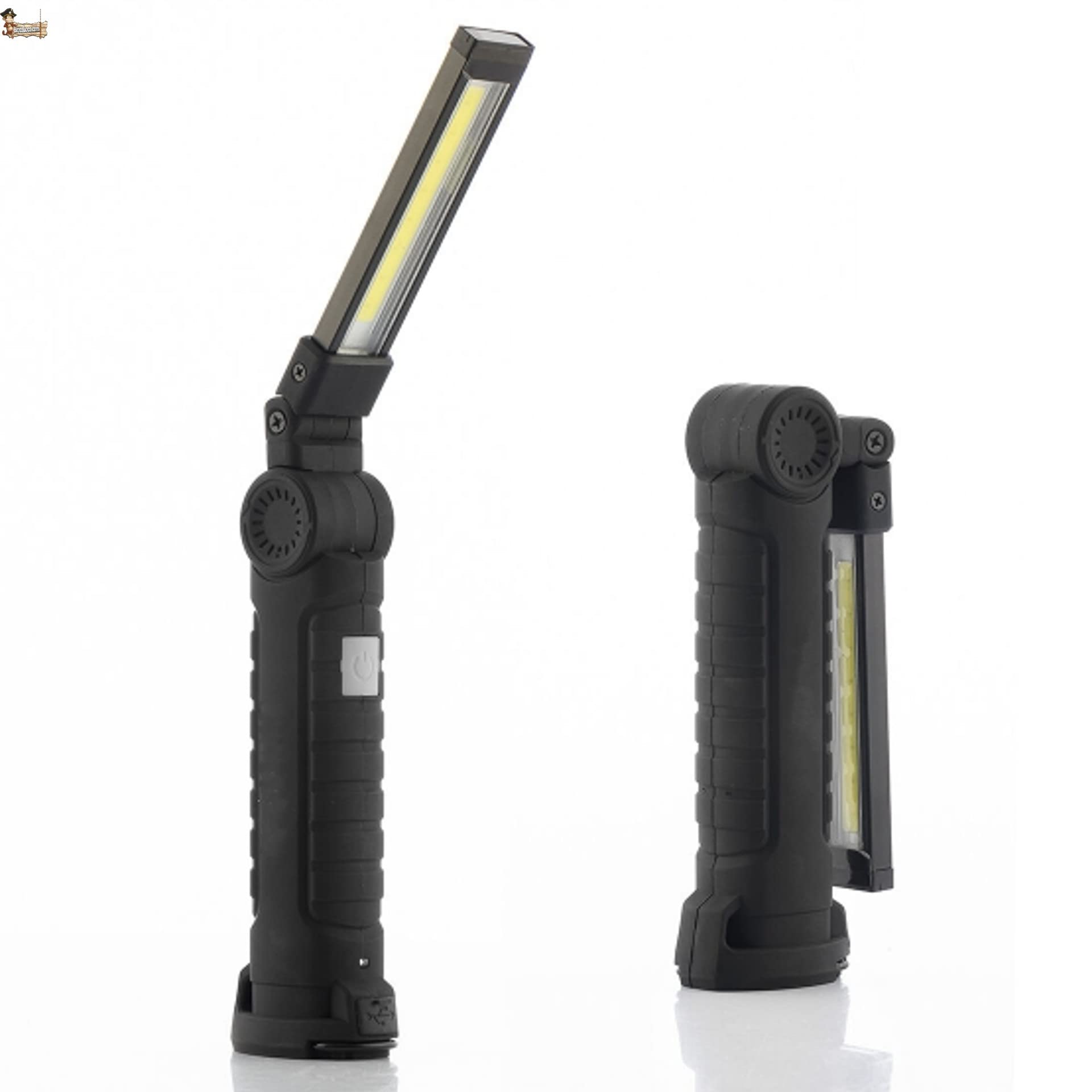 BricoLoco.com Magnetowana ładowalna latarka LED 24 COB LED + 1 LED Różne tryby oświetlenia 5 w 1. Wodoodporna. Magnetyczne światło z magnesem na kemping, warsztat samochodowy. Wielofunkcyjne i wielofunkcyjne