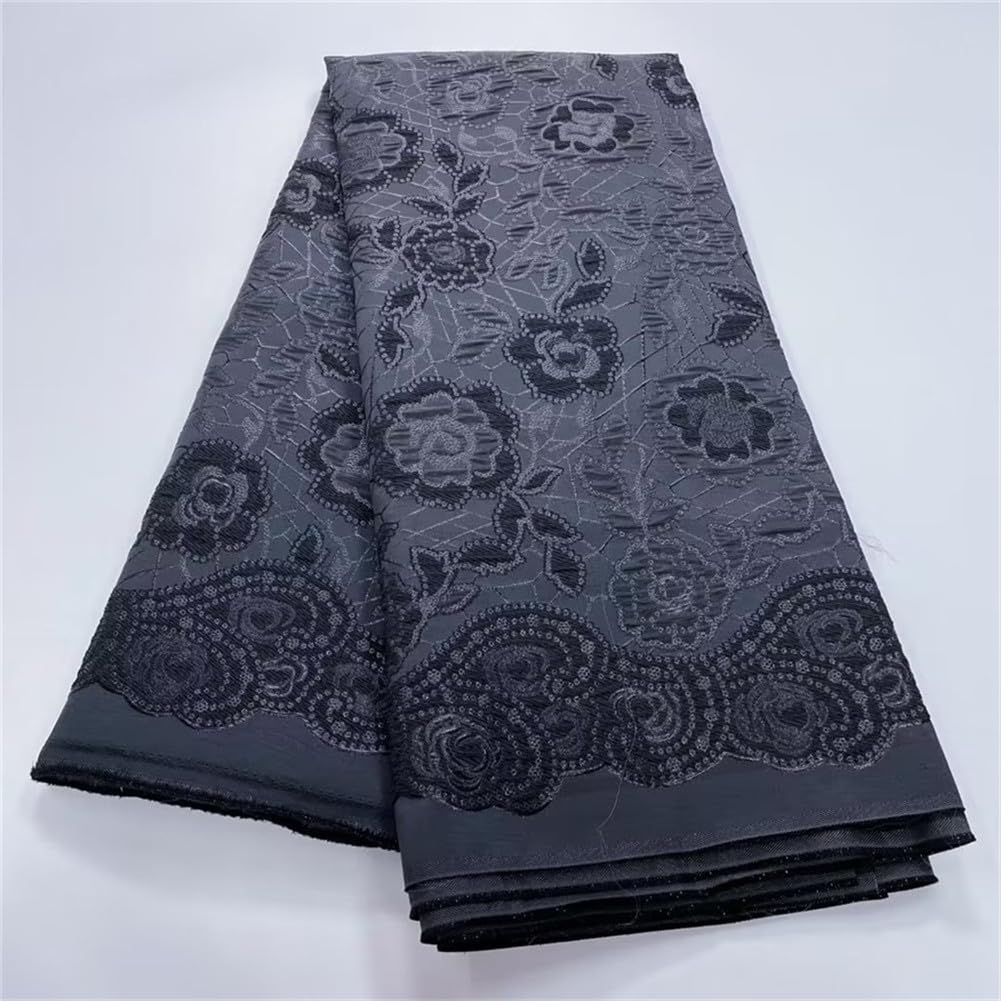 Amazon.com: African Flower Brocade Jacquard Fabric Nigerian Damask Floral  Gilding Lace Material for Dress 5Yard WB26-8 5yard