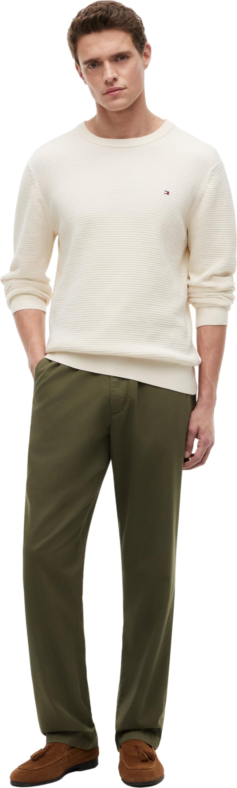Tommy Hilfiger Seasonal Structure Crew Neck Mw0mw42799 Altri Maglioni Uomo (Pacco da 1)