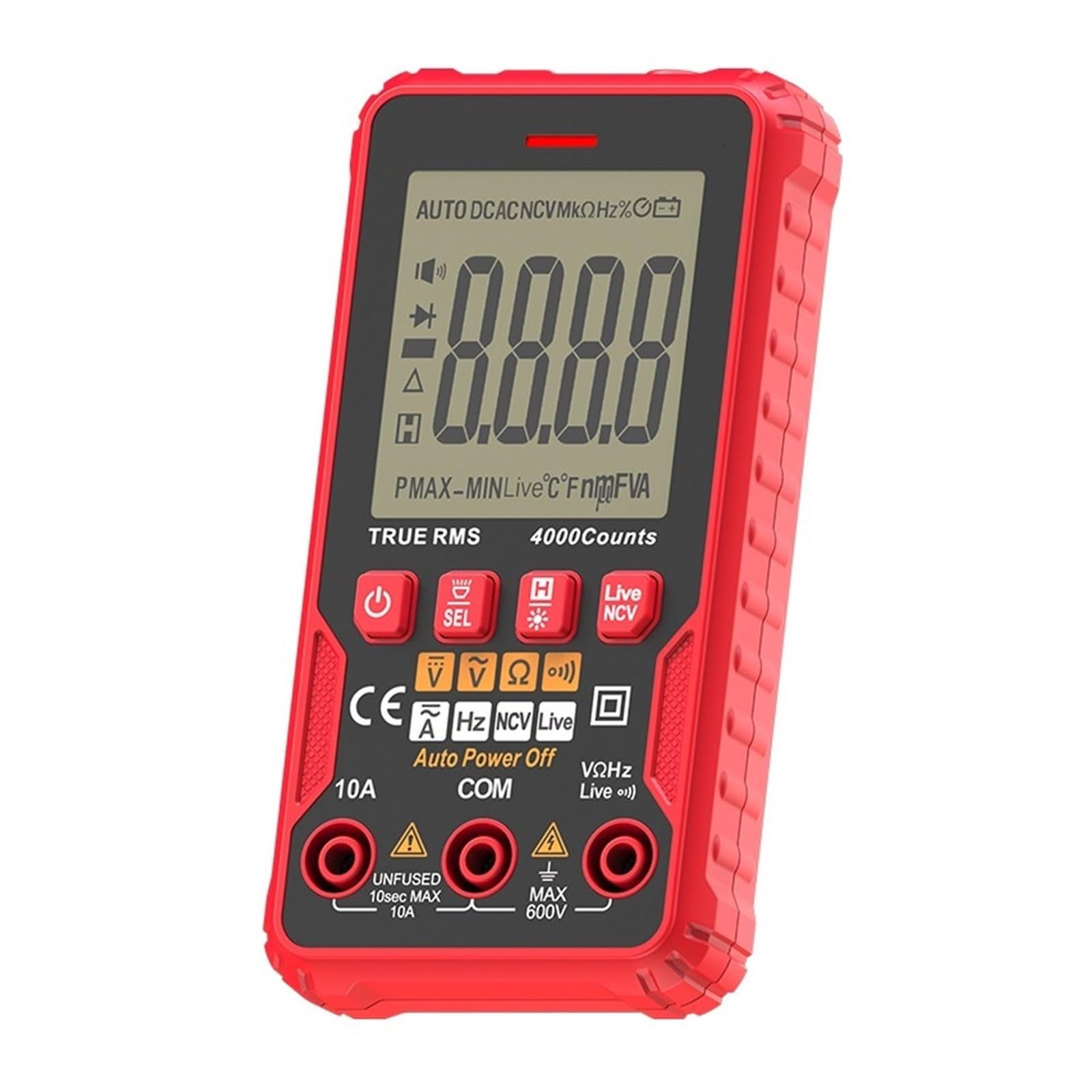 Cyfrowy Multimetr 4000 Zlicza Ture AC DC NCV Inteligentny Tester Ohm Pojemność Miernik Napięcia Szybko Dokładnie Łatwy Odczyt