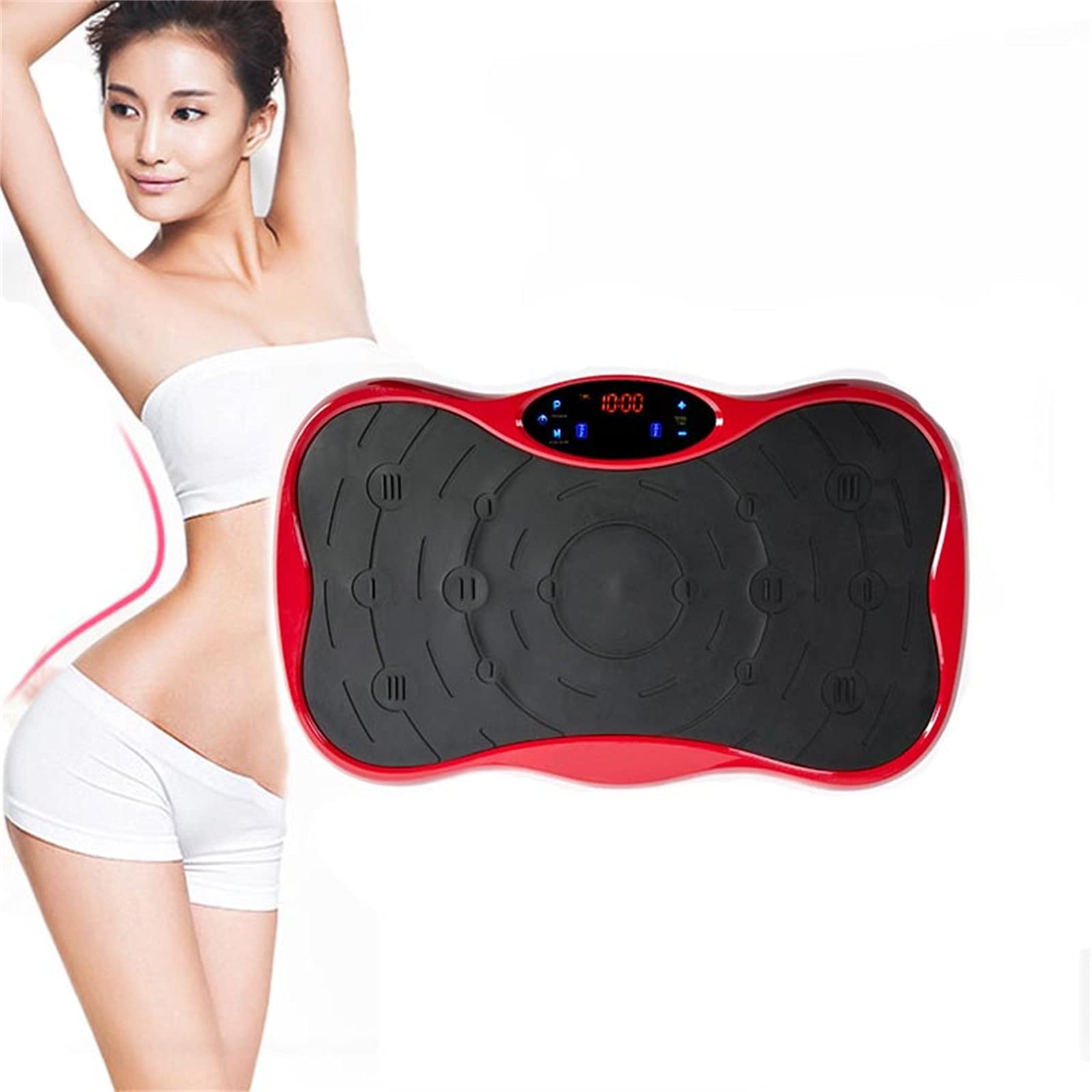 Pedane vibranti, pedana Vibrante con Altoparlante Bluetooth, 5 modalità di Programma, 2 Fasce di Resistenza, Allenatore Fitness con Vibrazione per Perdita di Peso e tonificazione del Corpo