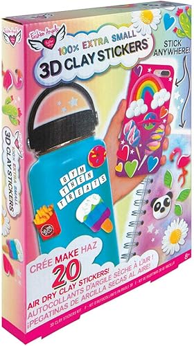 Miniatura 3 de Fashion Angels Kit de calcomanías de arcilla 100% extra pequeñas 12529 calcomanías de arcilla seca al aire, decora tu kit de accesorios, hace 20