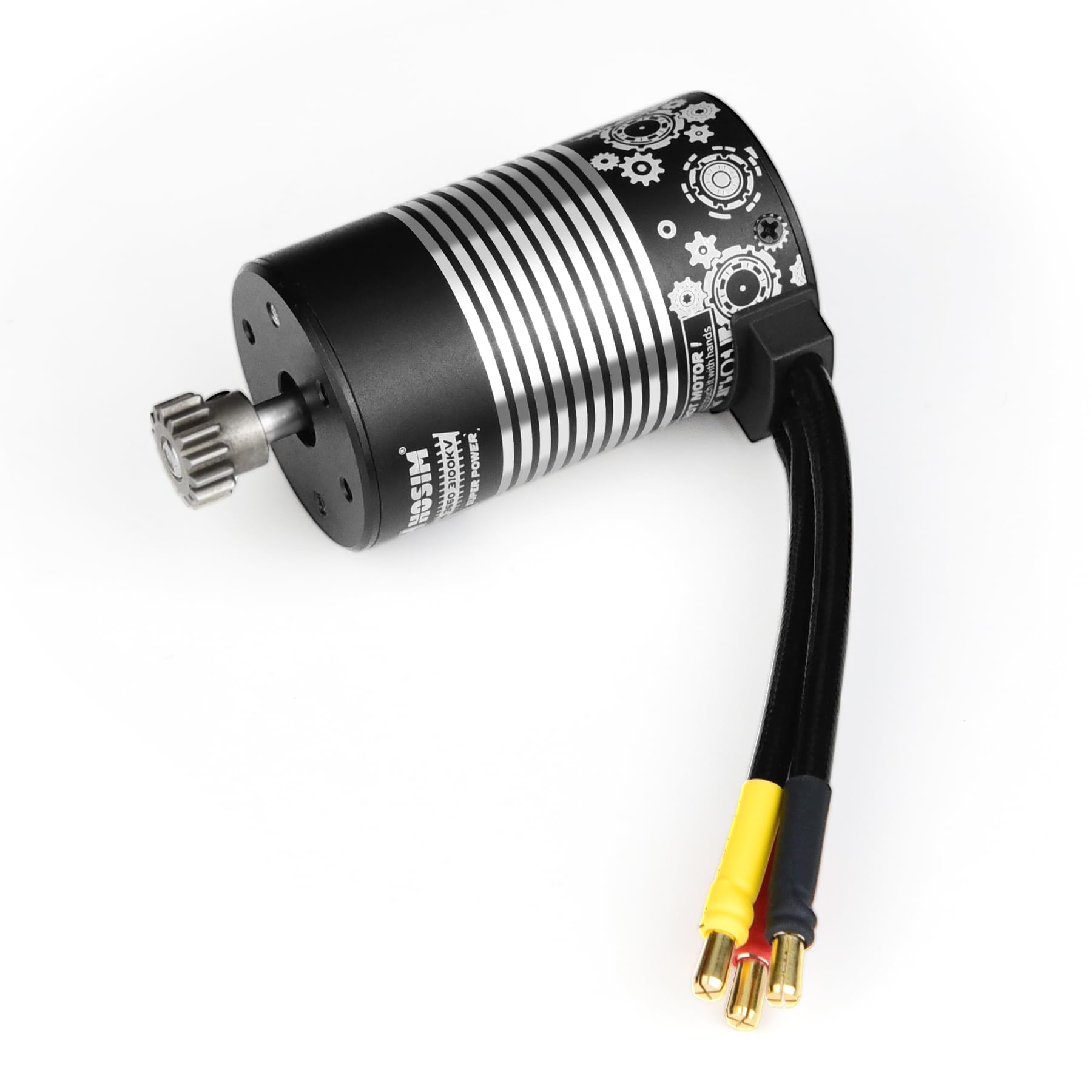 Hosim 3660 3100KV Brushless Motor 1/8 RC Car High Speed Waterproof Motor MSDJ-3660/X25-DJ36 for X27, Most of 1:8 Scale RC Truck Update Parts