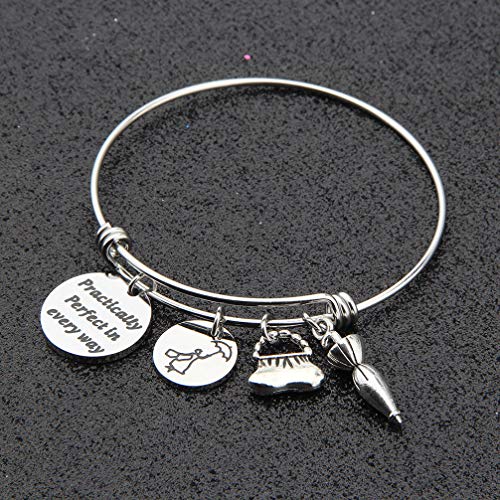 bobauna Practically Perfect In Every Way Mary Inspired Expandable Wire Bangle Bracelet For Her3