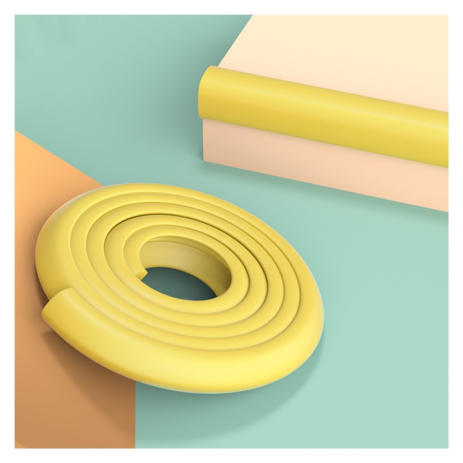 Protecteurs d'angle en Mousse, Rembourrage adhésif sûr, Coussin de Pare-Chocs for Meubles tranchants et Bords Table(Yellow,2pcs)
