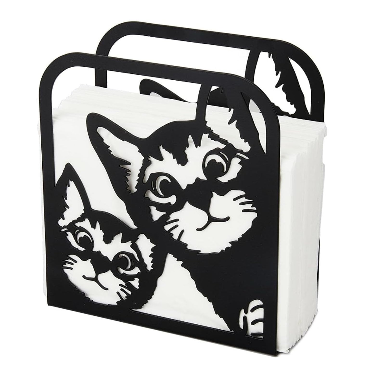 Napkin Holder for Table, Cat Standing Paper Napkin Holder Modern Napkin Holder Tissue Holder for Dining Table Farmhouse Table Napkin Holder
