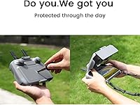 Vista 2 de Mini 4 Pro/Mavic 4 Pro/Flip/Neo/Air 3/Air 3S - Parasol 3 en 1 para mando a distancia DJI RC 2, accesorios de protección de pantalla completa