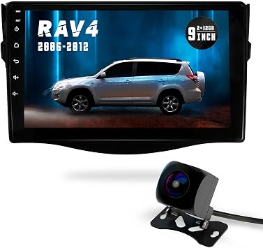 Car Stereo Radio for Toyota Rav4 2007 2008 2009 2010 2011 2012,9inch IPS HD Touch Screen, Wireless CarPlay Andriod Auto Bluetooth WiFi GPS FM Navigation