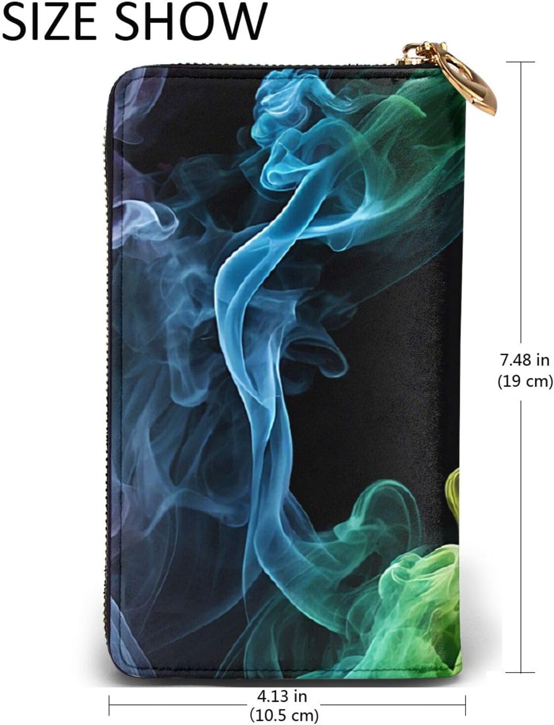 Colorful Smokefull Width Double-Sided Printed Long Wallet Is A Must-Have For Travel, Portable And Easy To Store In One