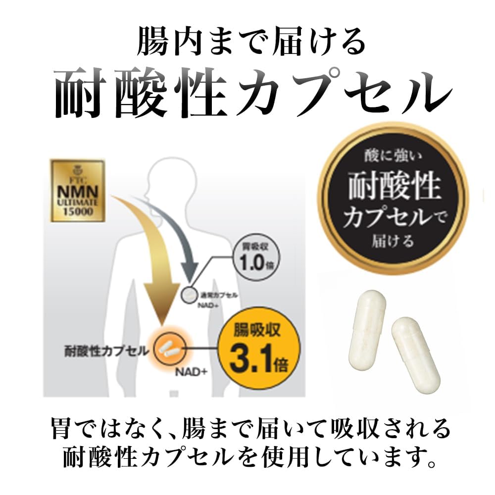 Amazon | FTC NMN ULTIMATE15000 30日分 60粒 君島十和子 サプリメント