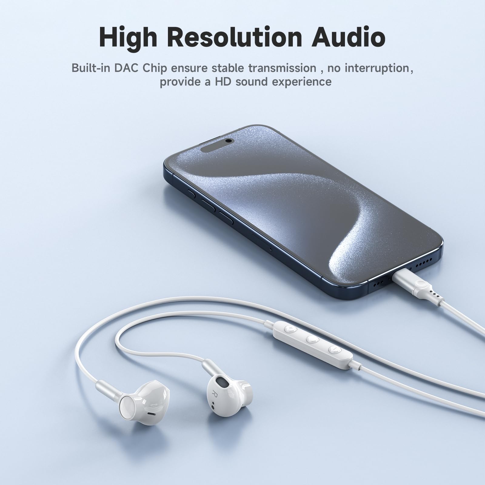 Amazon.co.jp: USB Cヘッドフォン iPhone 16 Type C イヤホン 有線