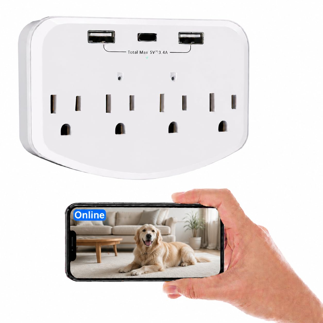 Kestanlora HD 1080P Hidden Camera Wall Outlet