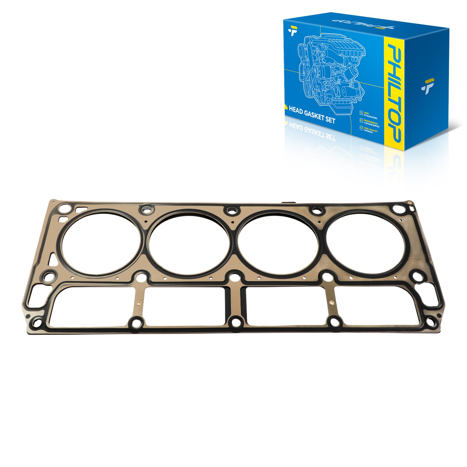PHILTOP Head Gasket Kit for Silverado 1500 2007-2013 4.8L, 2005-2013 5.3L | For Chevrolet Tahoe 2007-2014, Suburban 1500 2007-2014, GMC Sierra Yukon XL 1500, Avalanche Express 2500 5.3L 4.8L, 12589226