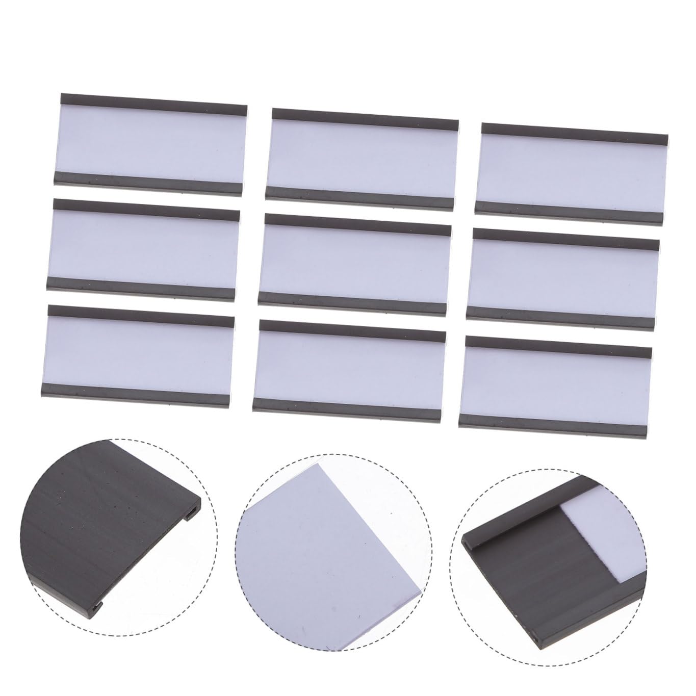 Clip Magnetico per Cartellini Prezzo 50 Pezzi Nero per Scaffali | Carta Sostituibile, Uso Industriale e Display Prezzo, Installazione Pratica