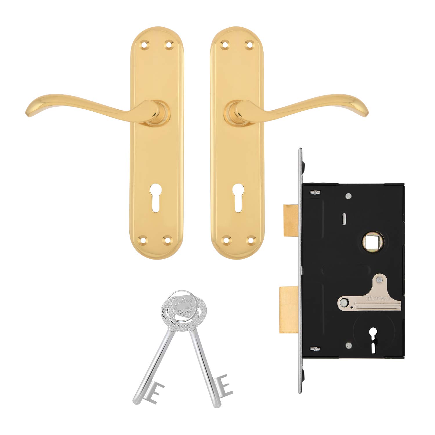 See full amazon price history chart for Godrej Mortise Door Lock Handle Set | 175mm Venus | 6-Lever Locking Mechanism | Reversible Latchbolt | Suitable for Left & Right Handed Doors (Brass Finish) Godrej Mortise Door Lock Handle Set | 175mm Venus | 6-Lever Locking Mechanism | Reversible Latchbolt | Suitable for Left & Right Handed Doors (Brass Finish) (B089QC3GYB) Amazon Price History, Amazon Price Tracker