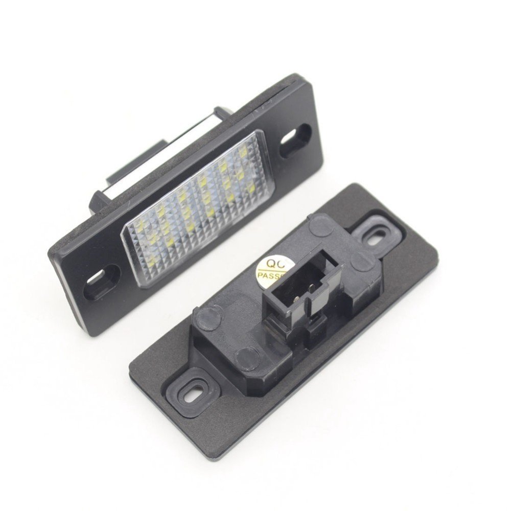 KATUR 1 para oświetlenie tablicy rejestracyjnej pasuje do VW Touareg Tiguan Golf Passat Porsche LED Car sem erros 18 3528 LED lampy tablicy rejestracyjnej