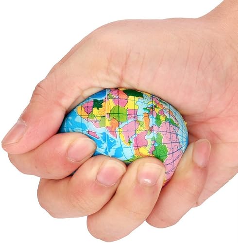Miniatura 4 de Mini bola de estrés para niños y adultos, globo de mapa mundial, bola de estrés, juguete sensorial para aliviar el estrés y la ansiedad, juguete