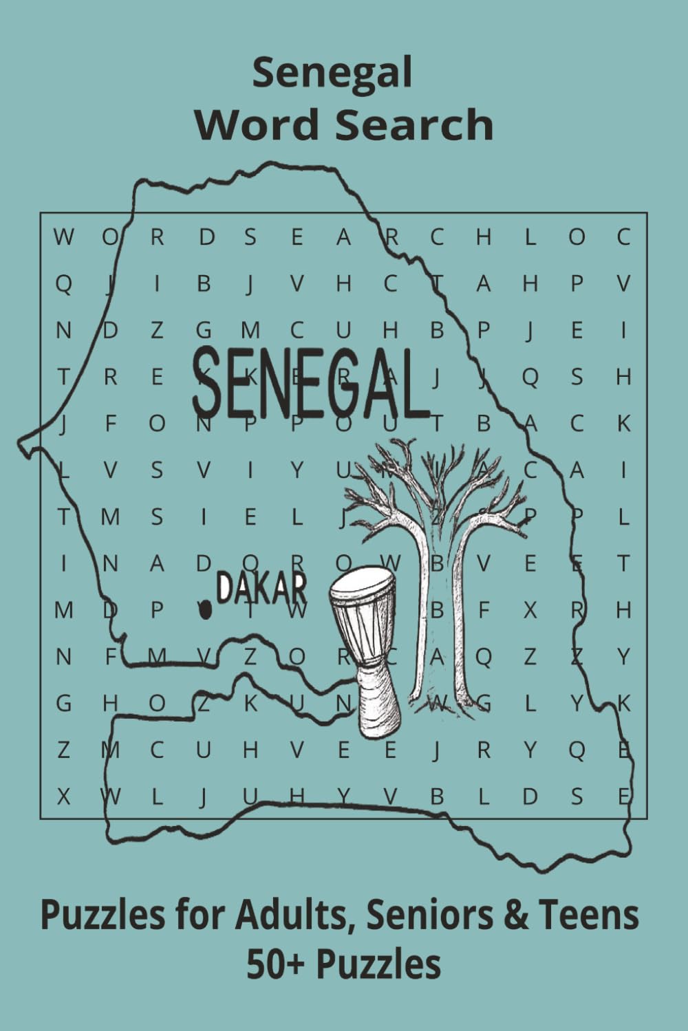 Country Senegal Word Searches: Puzzle Book 6x9”, 111 pages, 50+ Puzzles,… Gift for ;Travellers, Study, during Vacation, Holiday or Time to Relax