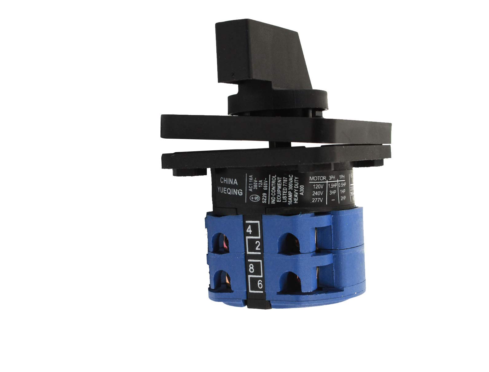 Aexit 2 Pcs Wall Switches 2P12T 2 Pole 12Position 6mm Band Selector Rotary Light Switches Switch Black