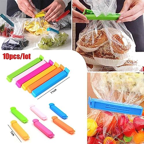 10Pcs 7Cm Plastic Sealing Clips, Bag Clamp for Food and Snack Bags, Portable Home Snack Storage Folder, Clamp Sealer Preserve Food Fresh Specialty Appliances