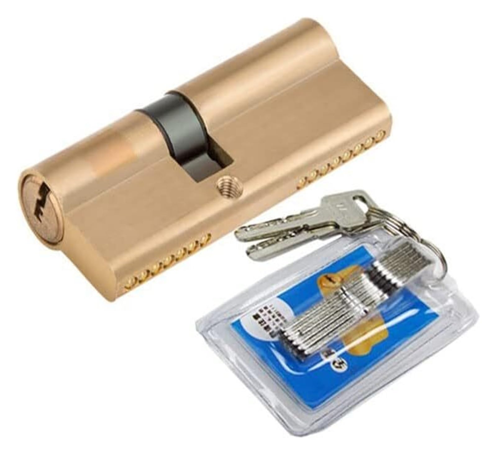 Cyjaznhh 70Mm(32.5X37.5) Door Lock Cylinder Profile Security Cylinder Lock Ab Key Brass(70Mm(32.5X37.5))