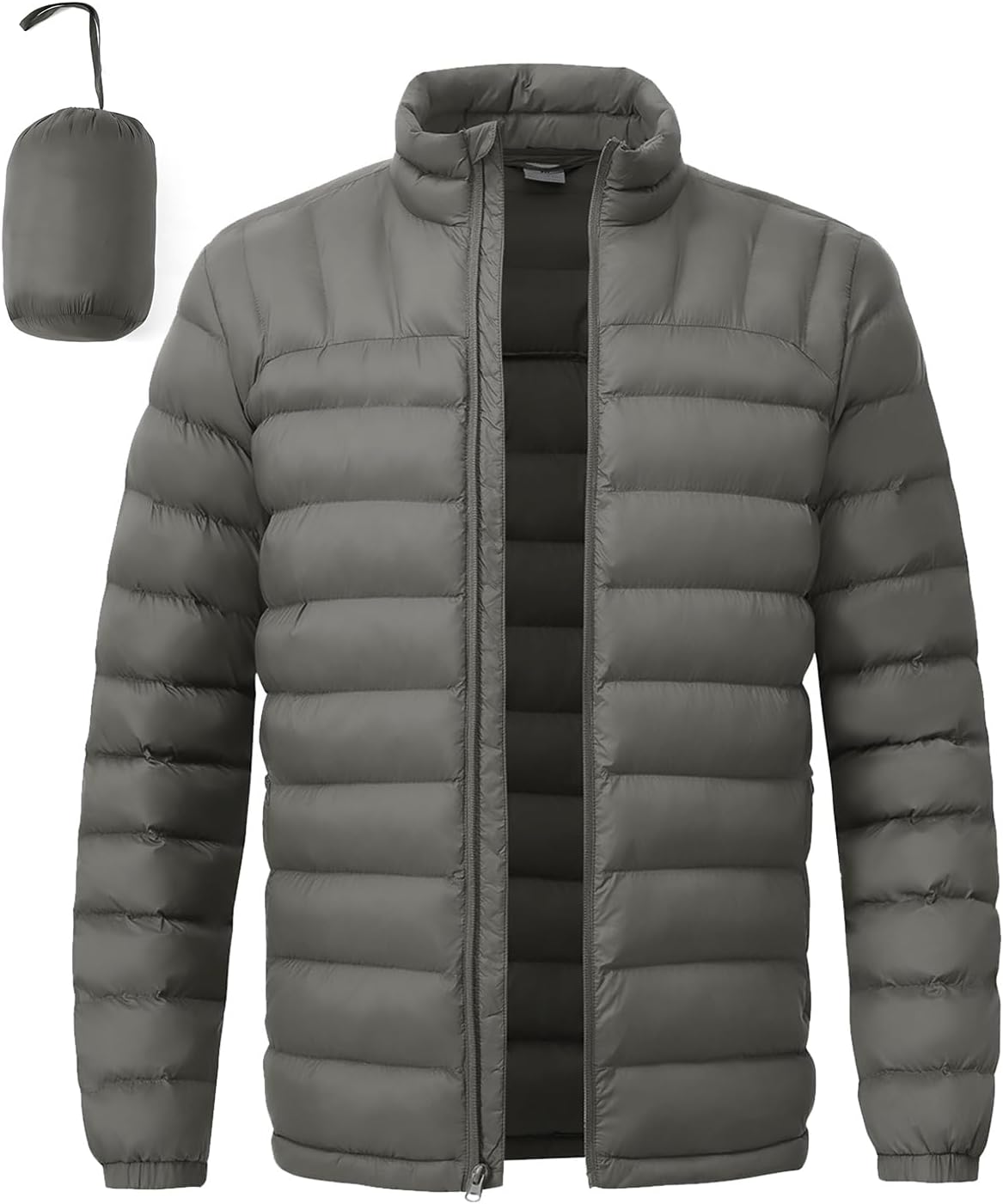 BGOWATU Men's Lightweight Packable Puffer Jacket Warm Winter Jacket for Men Down Alternative Puffy Coat