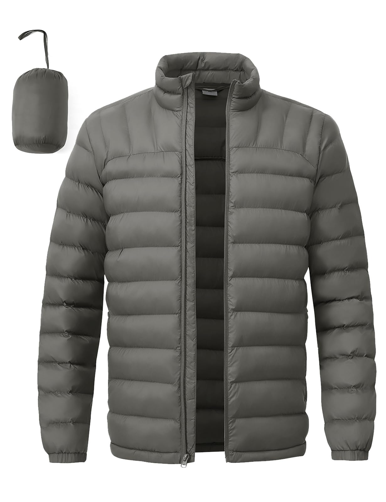 BGOWATU Men's Lightweight Packable Puffer Jacket Warm Winter Jacket for Men Down Alternative Puffy Coat