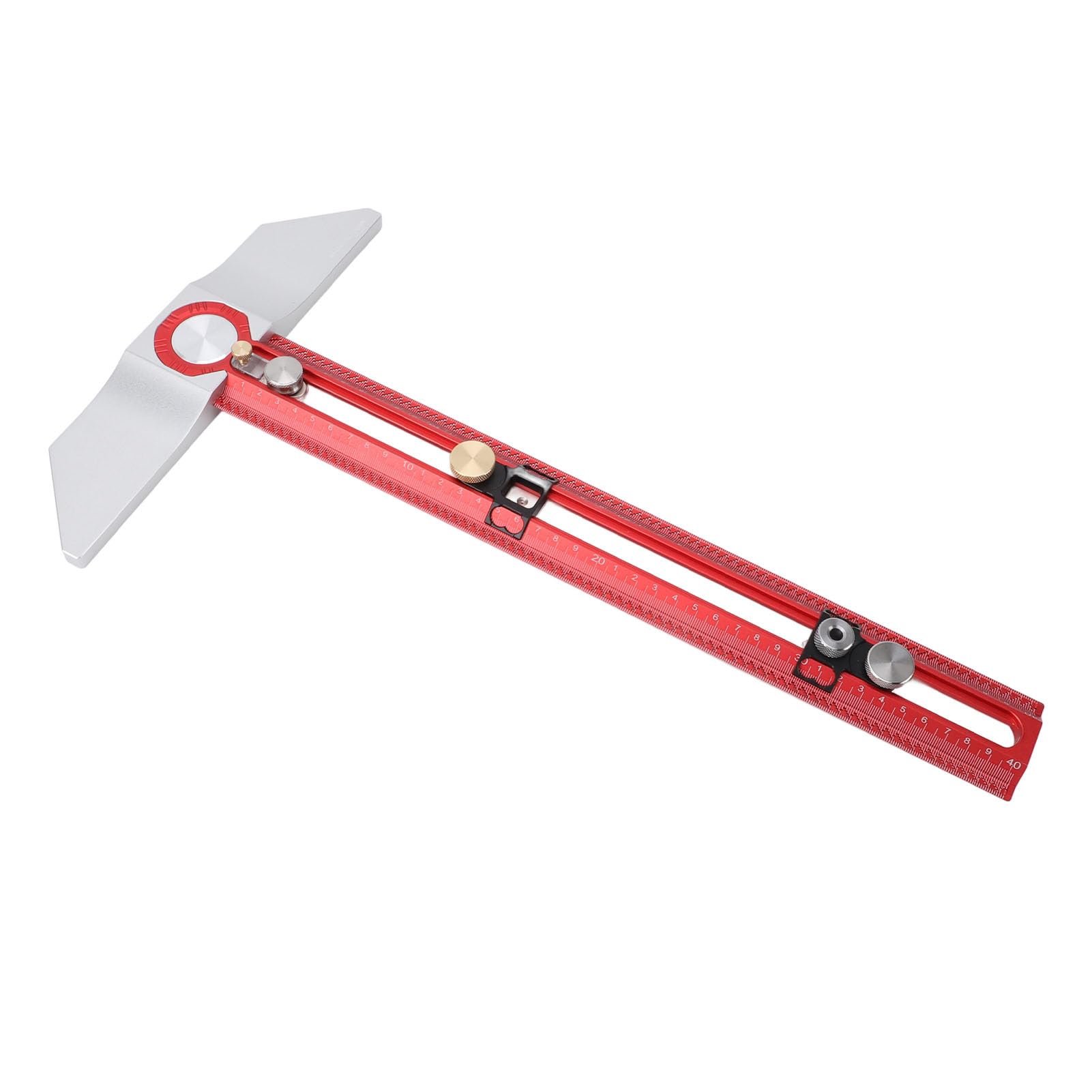 Hidyliu Regla para Carpintería Tipo T, Aleación de Aluminio, Alta Precisión para Trazar y Medir con Precisión, Adecuada para Entusiastas del Bricolaje