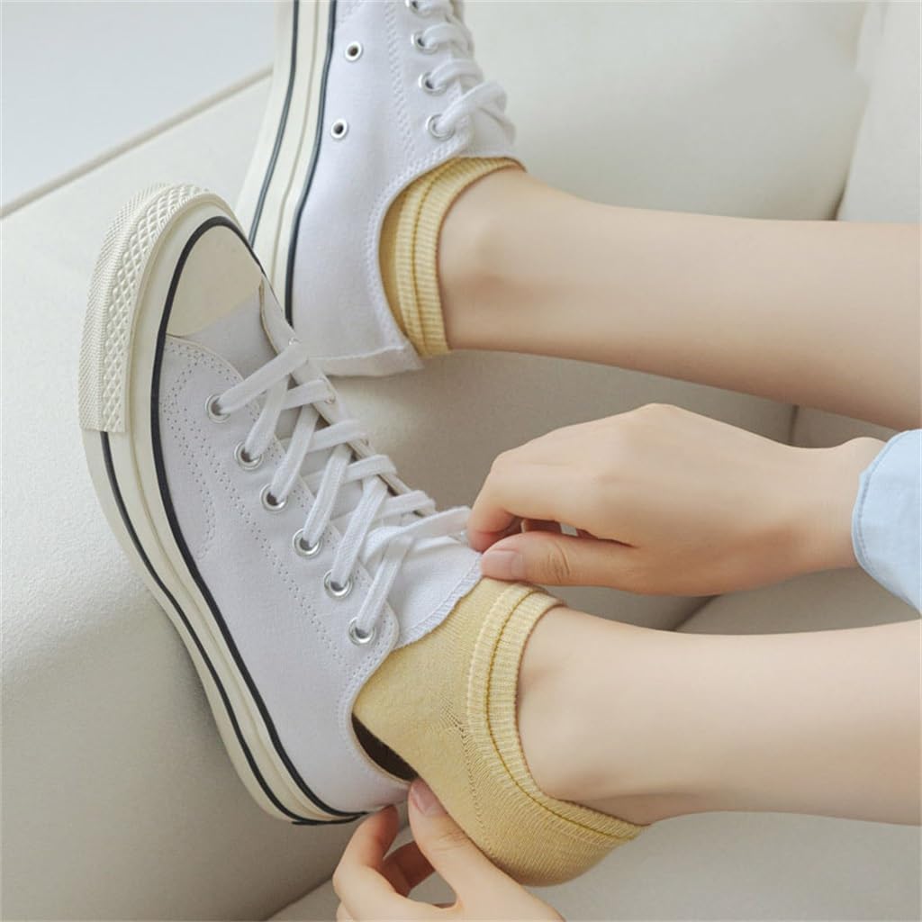JSEIAJB Girls Cotton Boat Socks Won T Fall Off and Sweat Absorbing Short Socks Invisible Socks