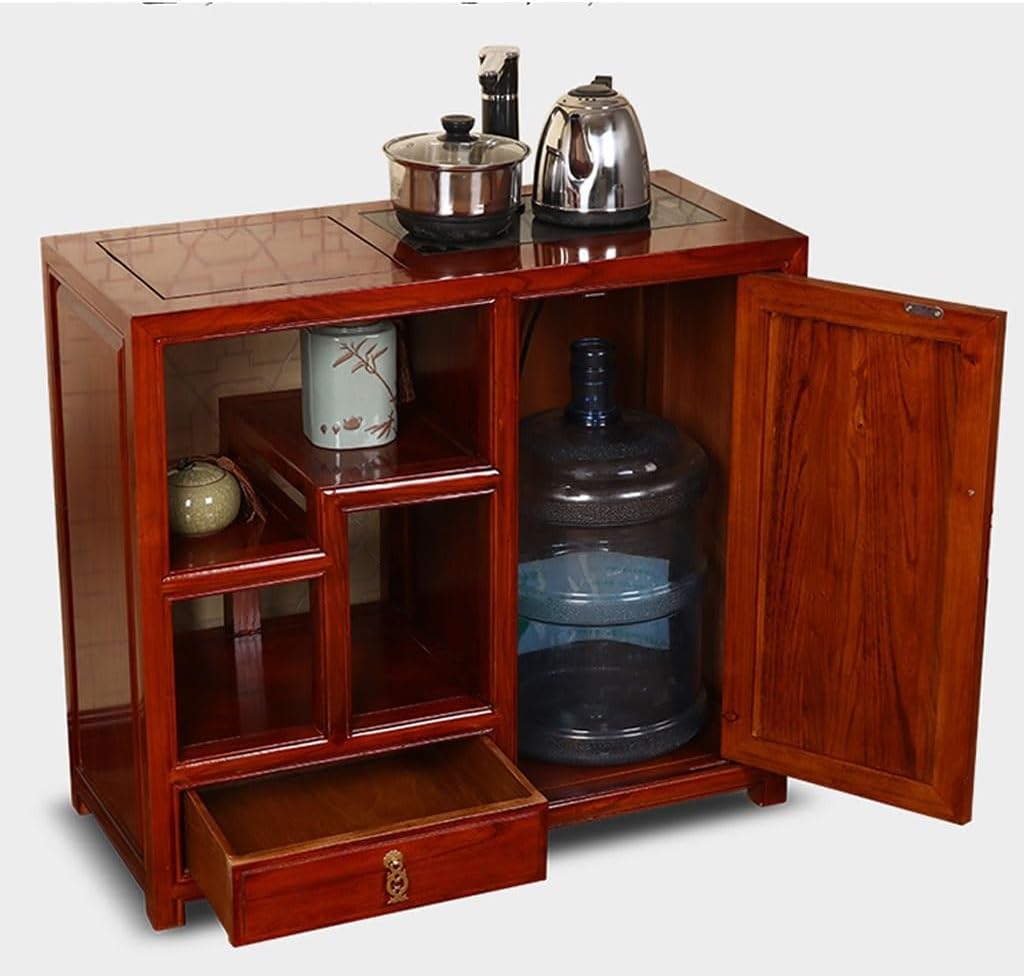 Bufetera Sideboard Chinese Tea Cabinet Water Dispenser Tea Cabinet Living Room Side Cabinet Household Tableware Storage Cabinet Aparadores Para Comedor(B)