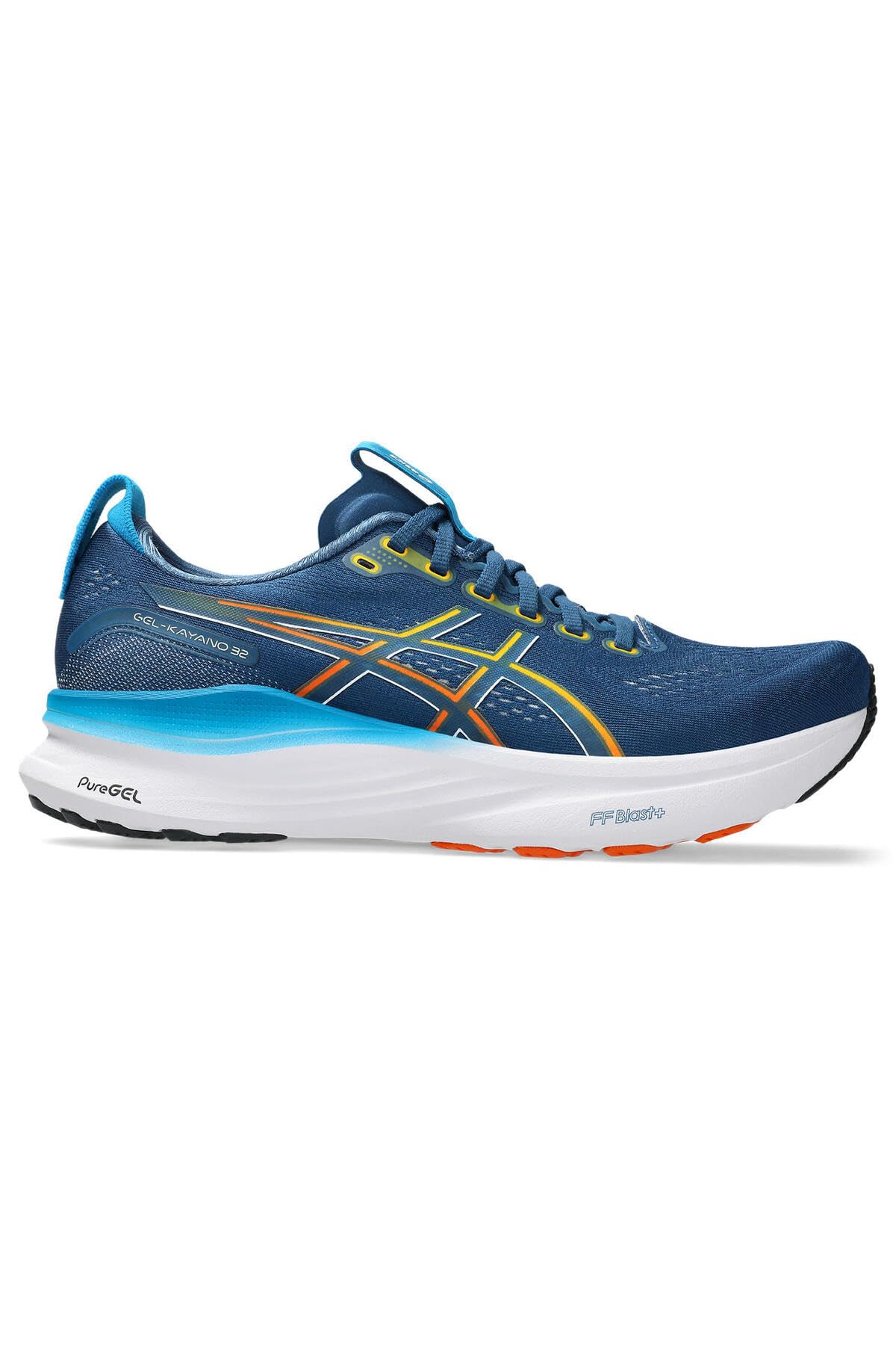 ASICS Laufschuhe Gel-Kayano 32 – Blau, Größe 44, mit 4D-Leitsystem und FF BLAST+ Eco