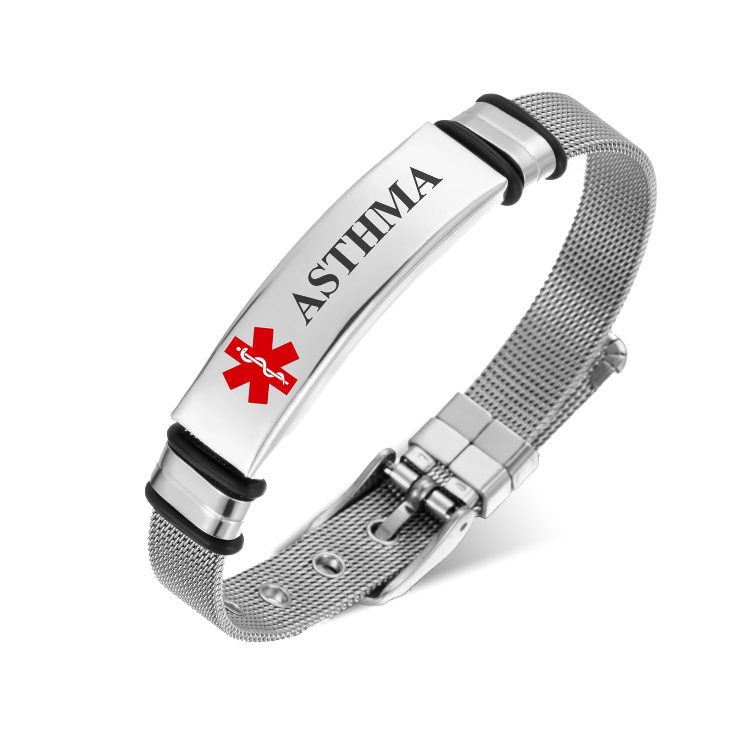 ARICHDUDE Medical Alert Bracelet for Women Men Medical Emergency ID Bracelet ID with Free Laser Engraving Stainless Steel