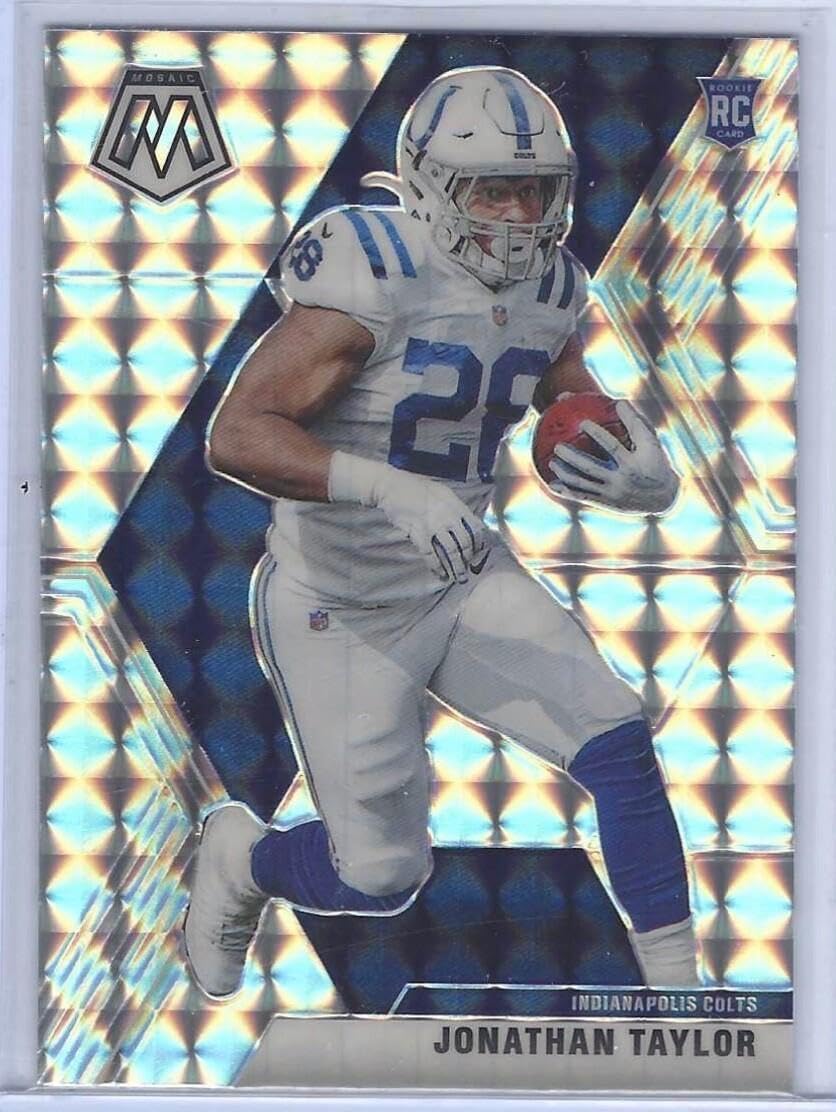 Jonathan Taylor 2020 Panini Mosaic Football Silver Wave Mosaic Prizm Rc #216 - Football Cards