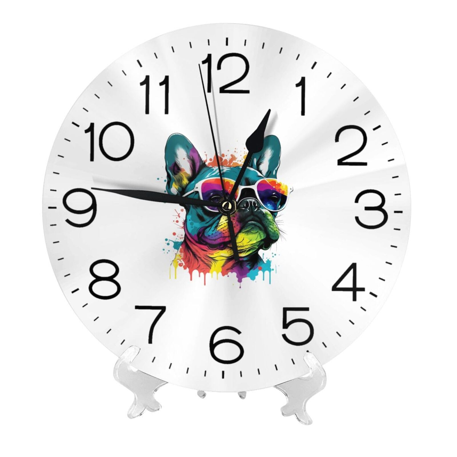 Amazon.co.jp: 掛け時計 フレンチブルドッグ 犬柄 絵画 かけ時計 時計