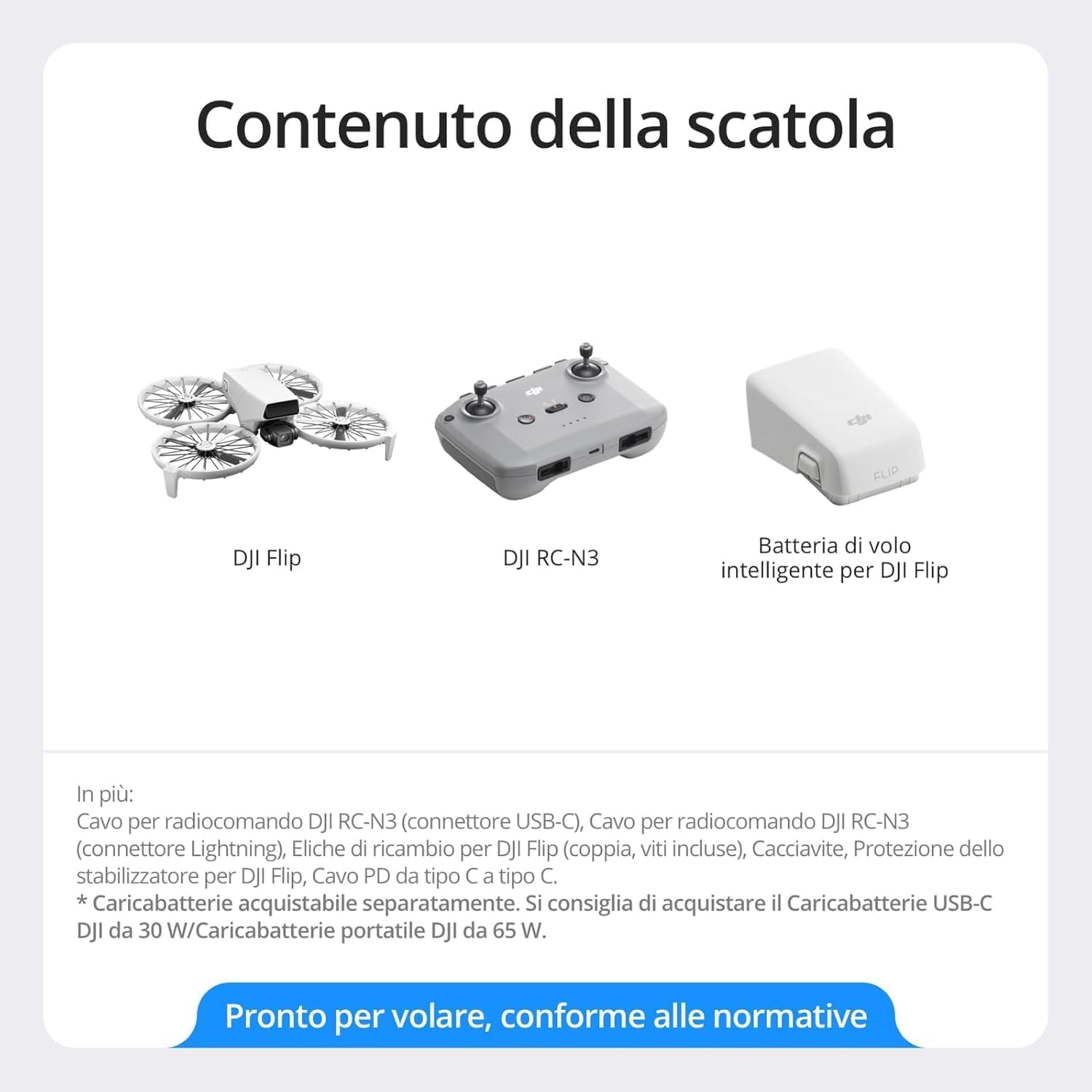 DJI Flip – Mini Drohne mit Kamera 4K Für Erwachsene, unter 249g, Follow-Me, 13 km HD-Übertragung, 31 Min Flugzeit, Handstart, Automatische Rückkehr, Kompakte Drohne mit Kamera Für Reise & Alltag