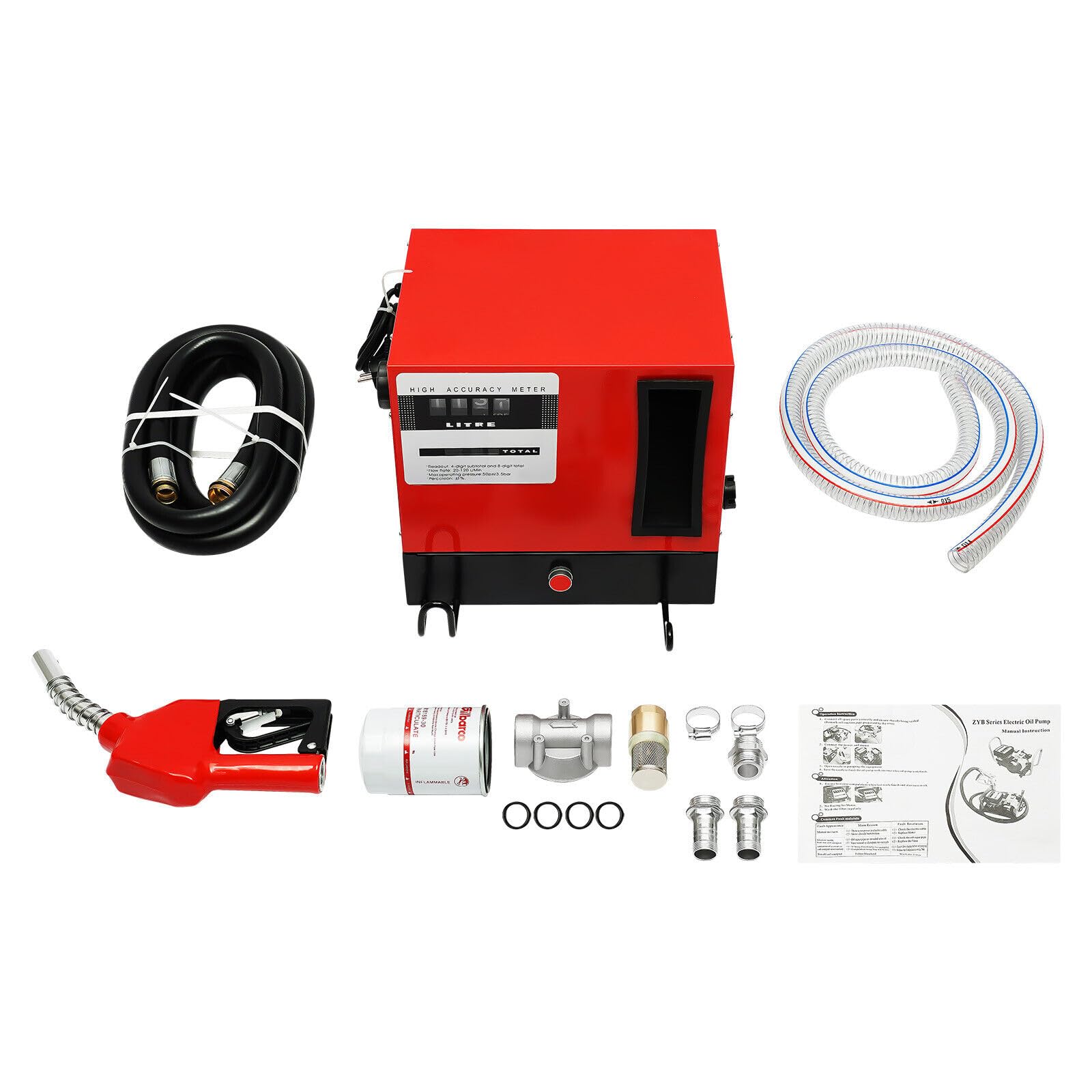 Pompa Diesel Autoadescante 220 V-240 V, 550 W, 60 L/Min, Pompa Per Olio Riscaldante, 550 W, 3600 L/H, Pompa Gasolio Elettrice Liquidi Diesel Pompa Con Ugello Automatico