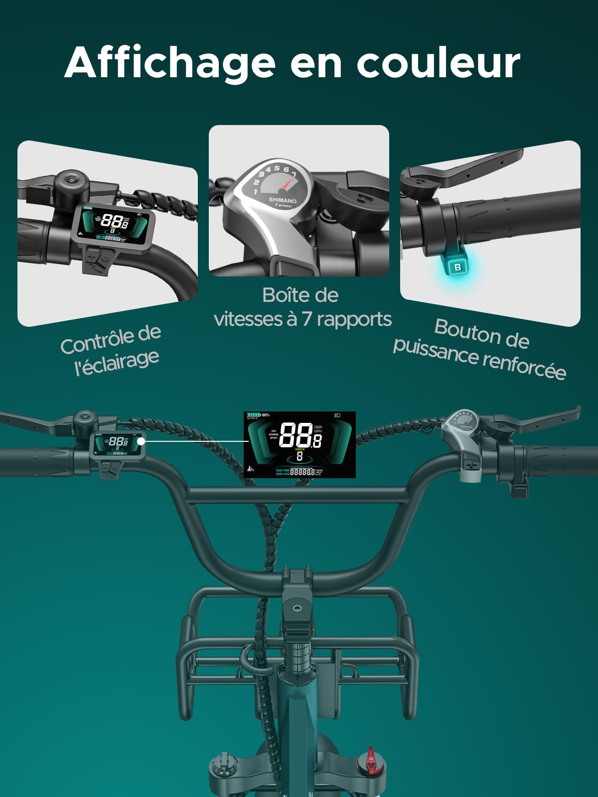 ENGWE Velo Electrique Homme 20 Pouces-vélo électrique 48V 13Ah Batterie, VTT Electrique Adulte Homme 7 Vitesses avec écran LCD, 25km/h avec Moteur 250w, autonomie jusqu'à 120km L20/L20 Boost