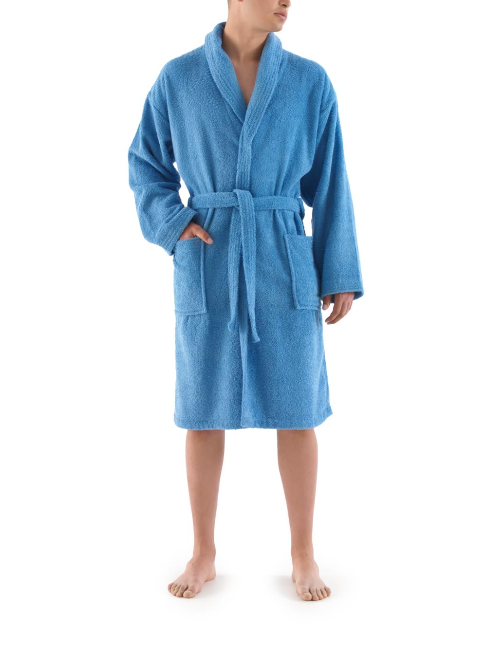 Top Towel - Elegant - Albornoz Sin Capucha para Mujer y Hombre 100% Algodón, 500 g/m² - Suave y Absorbente para Ducha, Spa y Piscina