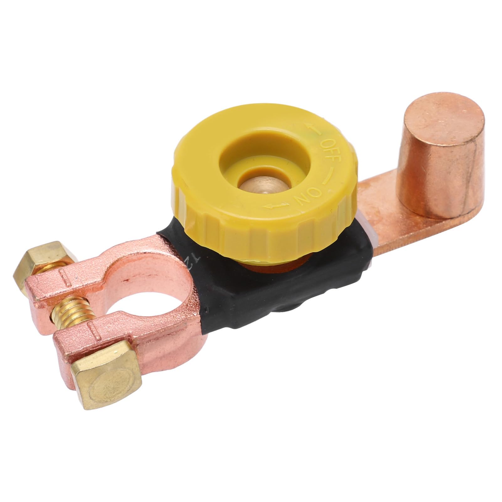 Cryfokt Battery Disconnect Switch, Anti Leakage Rustproof Battery Cut Off Switch Isolator Heavy Duty Negative Terminal ABS Brass for 6V 12V 24V Cars RVs ATVs